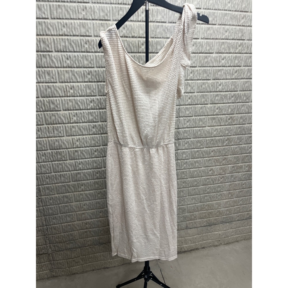 Cupshe Cream Waffle Knit One Shoulder Midi Dress Sleeveless SU2204007 Small NEW